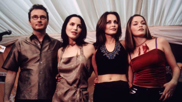 The Corrs backstage at the Glastonbury festival 1999, Somerset, England, United Kingdom.